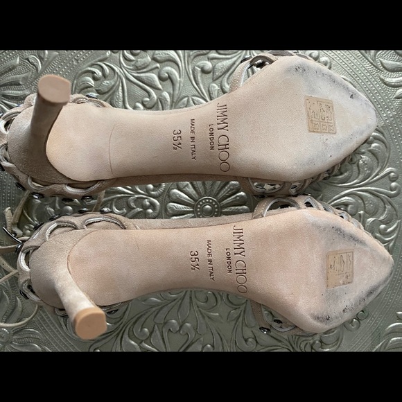 Jimmy Choo beige nude high heels  size 5.5 - Picture 7 of 8
